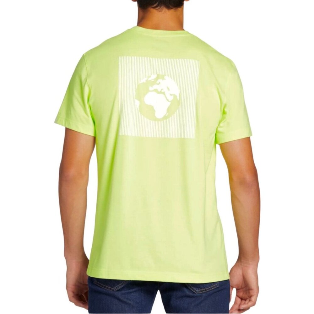 Alpine Design Mens Size M Green Highlighter Short‎ Sleeve Graphic T-Shirt NWT